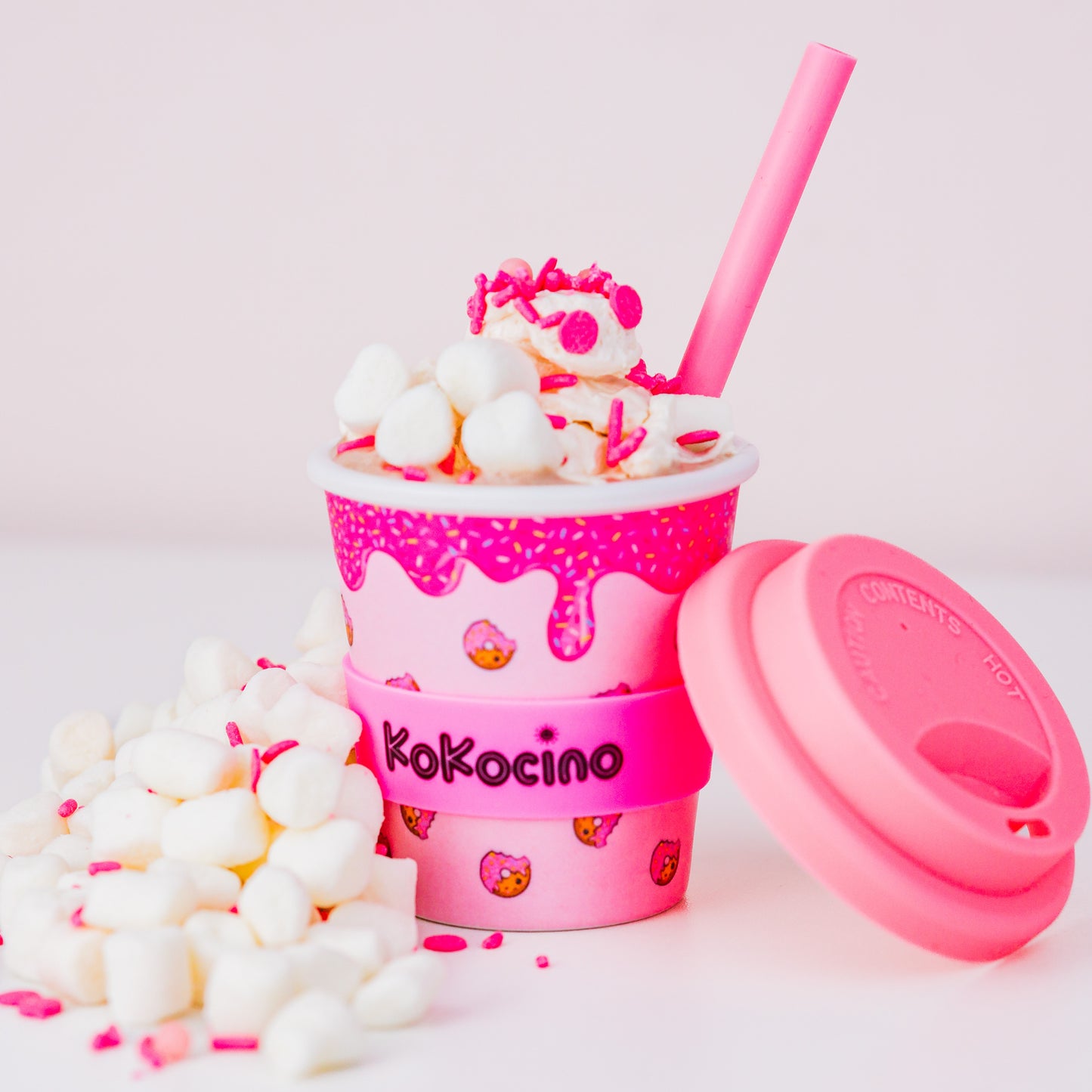 Pink smoothie cup